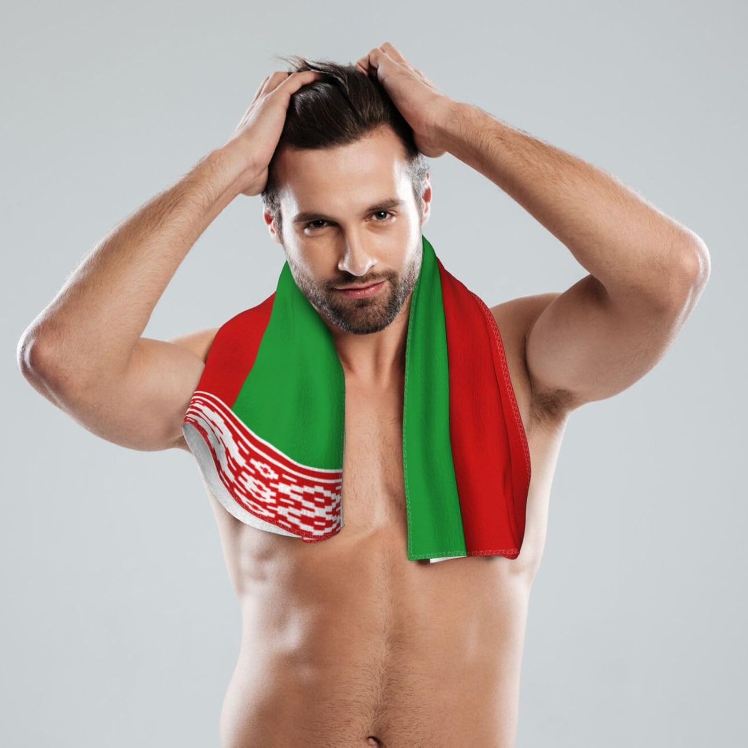 Flag of Belarus Print Hand Towels for Kitchen, Decorative Bathroom Towels Decor Farmhouse Cute for Men Women Gifts