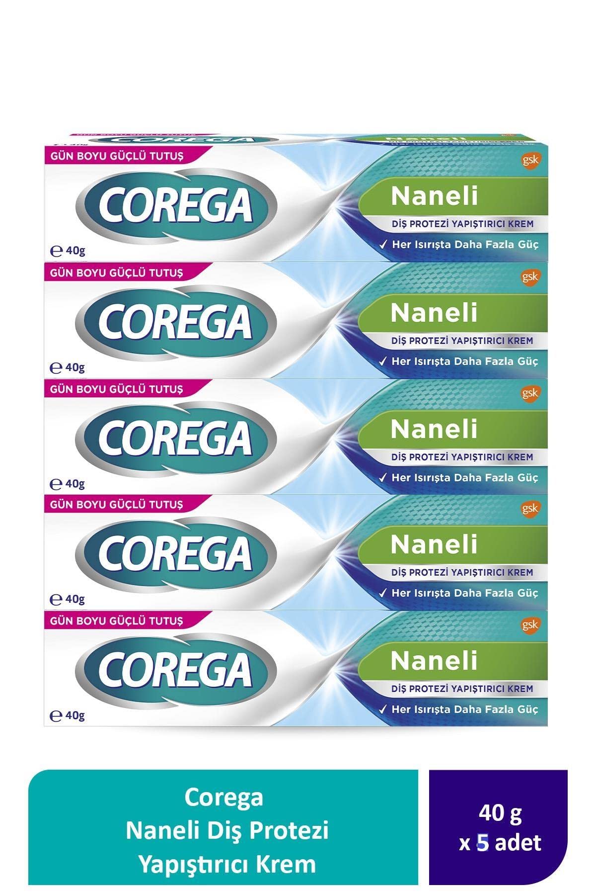 Corega Süper Protez Yapıştırıcı Krem 40 Gr x5 Adet