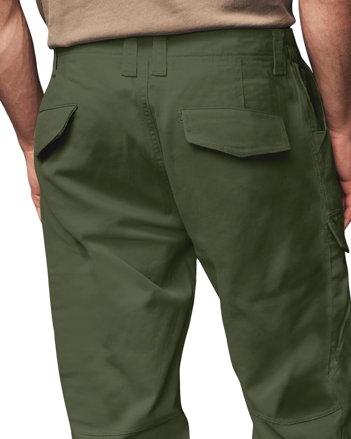 Mens Cargo Pants Elastic Waist Stretch Pants for Men Lightweight Quick-Dry Hiking Pants with Multi Pockets - Image 4