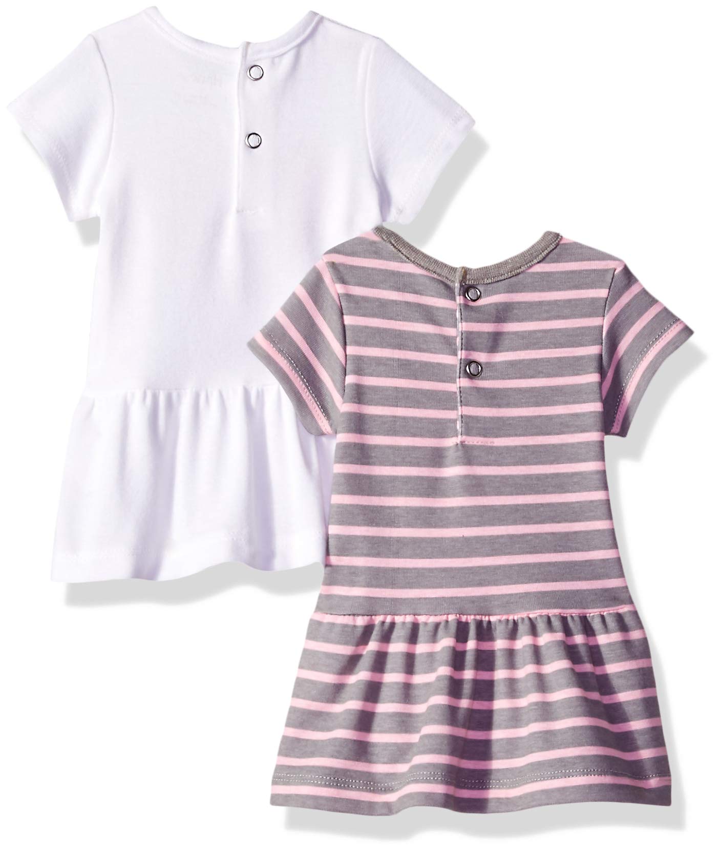 Hanes Ultimate Baby Girls Flexy Set-2 vestidos de manga corta con 2 leggings, Ropa Niña - 6-12 meses