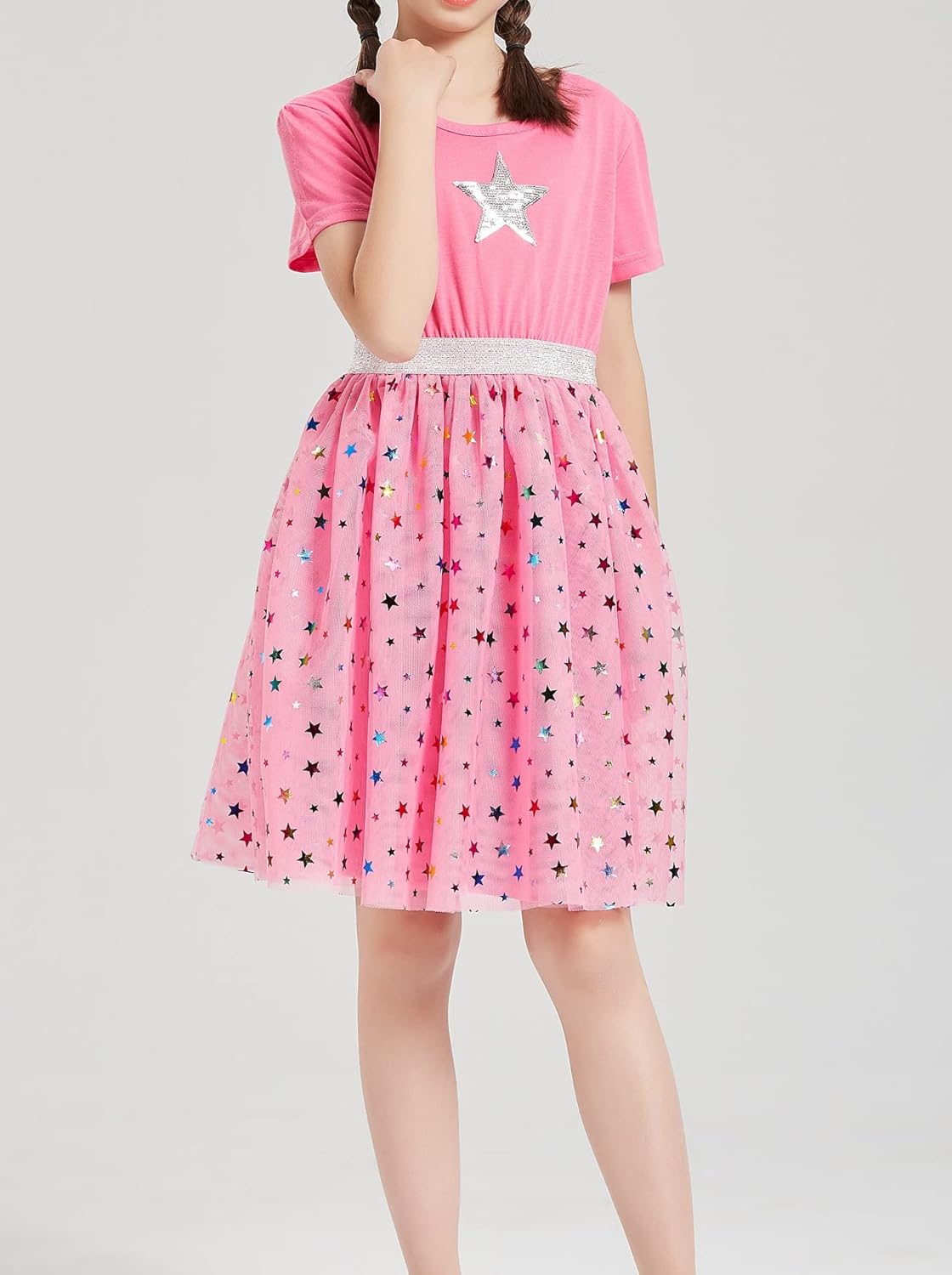 DaniChins Girls Tutu Dress Layered Tulle Sparkle Dress for Girls - Image 4