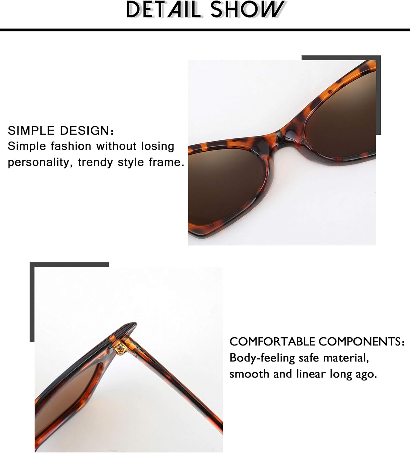 FEISEDY Small Cat Eye Sunglasses Vintage Square Shade Women Eyewear B2291 - Image 4