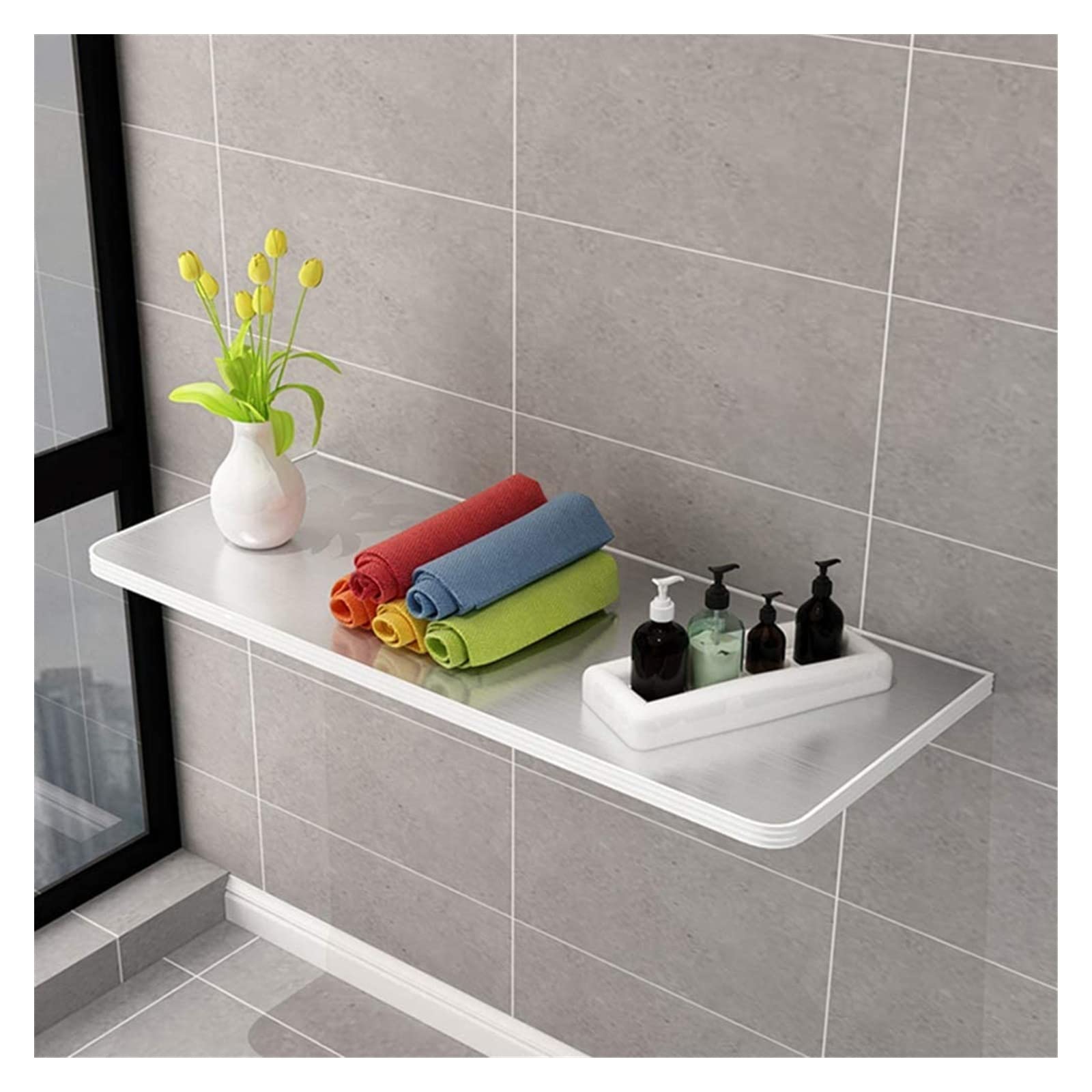 ASerZenith Wall Mounted Table,Folding Workbench,Invisible Table,Kitchen Wall Mounted Folding,For Kitchen Laundry Room Restaurant Bar Bedroom,90 * 30Cm