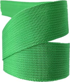 Cinta de encuadernación al bies, Cinta de algodón, Correa de 50 mm, Cinta de Polipropileno for Bolsas, Mochilas, Equipaje, flejes de Carga (Color: Blanco, tamaño: 50 mm/5 Yardas) (Color : GrassGreen