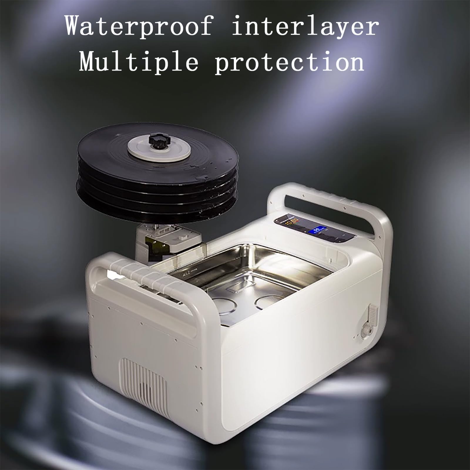 Limpiador Ultrasónico De Vinilos, Equipo De Limpieza De Discos De 35 KHz, con Temporizador De 1 a 30 Minutos Y 5 Ajustes De Temperatura, Tanque De Agua De Acero Inoxidable