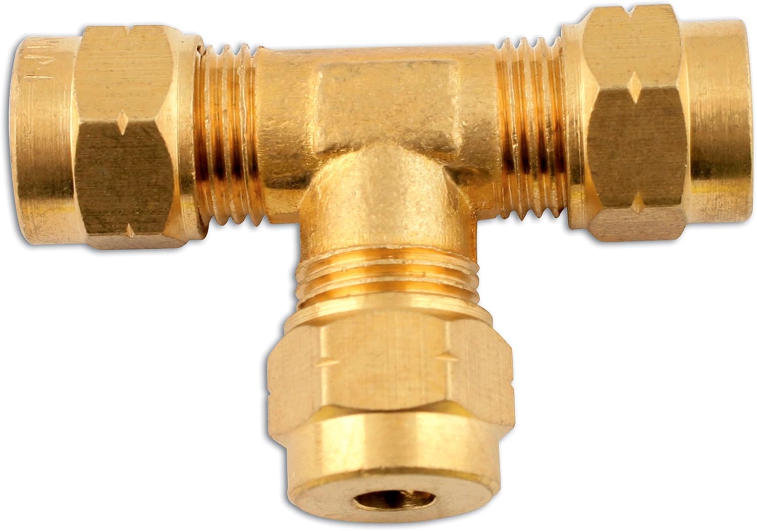 Connect - 31121 Brass Coupling Tee Piece 6.0mm Pack 5