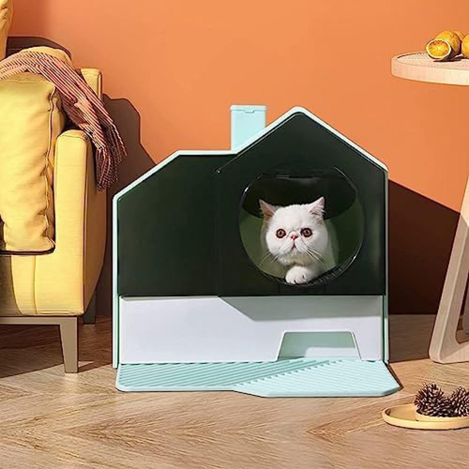 Amazon | 猫トイレ 大型 猫用トイレ本体 システム 引き出し式 横から