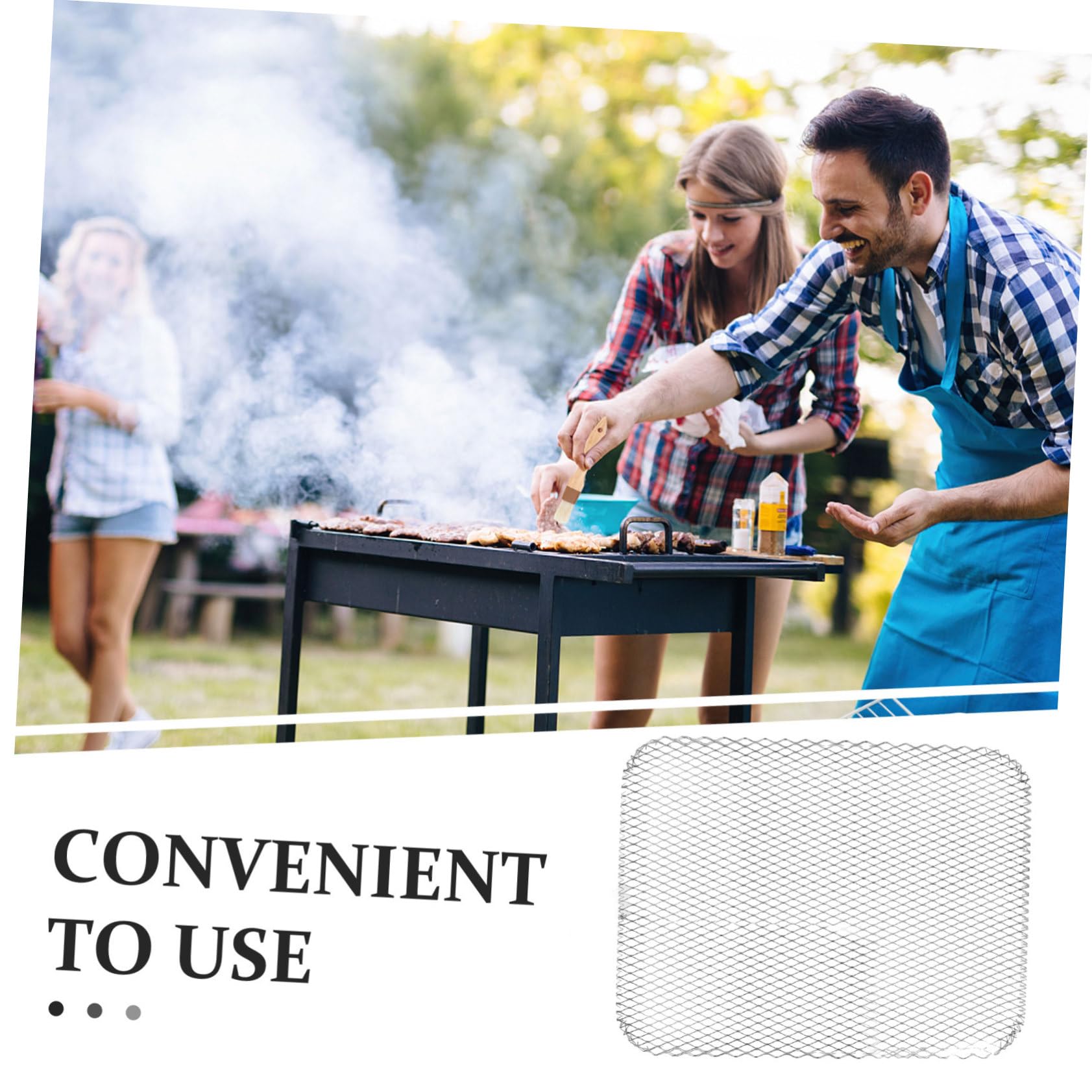 10piezas Revestimientos Desechables De Aluminio Para Parrilla Desechable Rejillas Antiadherentes Para Barbacoa