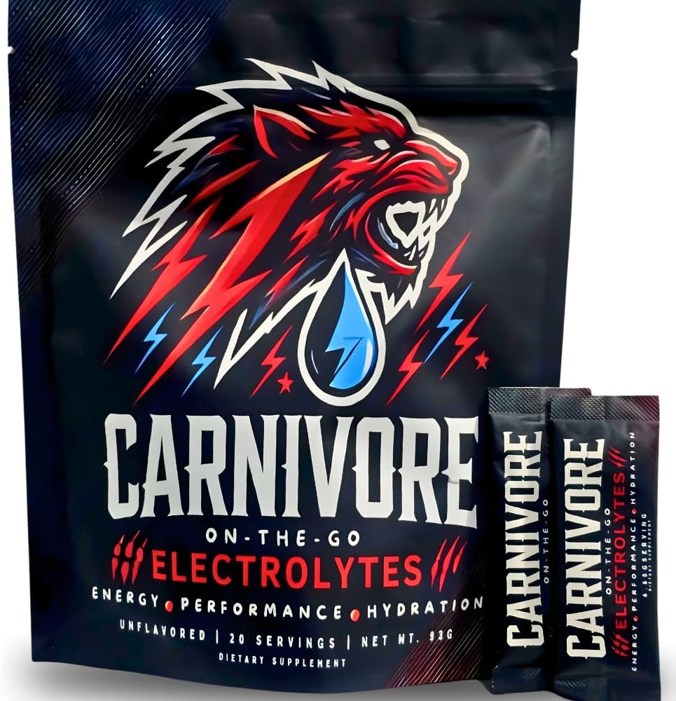 Polvo de hidratación prémium para dieta carnívora, soporte equilibrado de electrolitos, cero azúcar, cero carbohidratos, apto para dieta cetogénica,