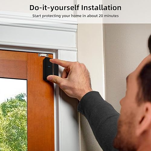 Miniatura 5 de Sistema de alarma inalámbrico para el hogar, kit de 9 piezas, sistema de alarma WiFi para seguridad del hogar con alerta de aplicación de teléfono