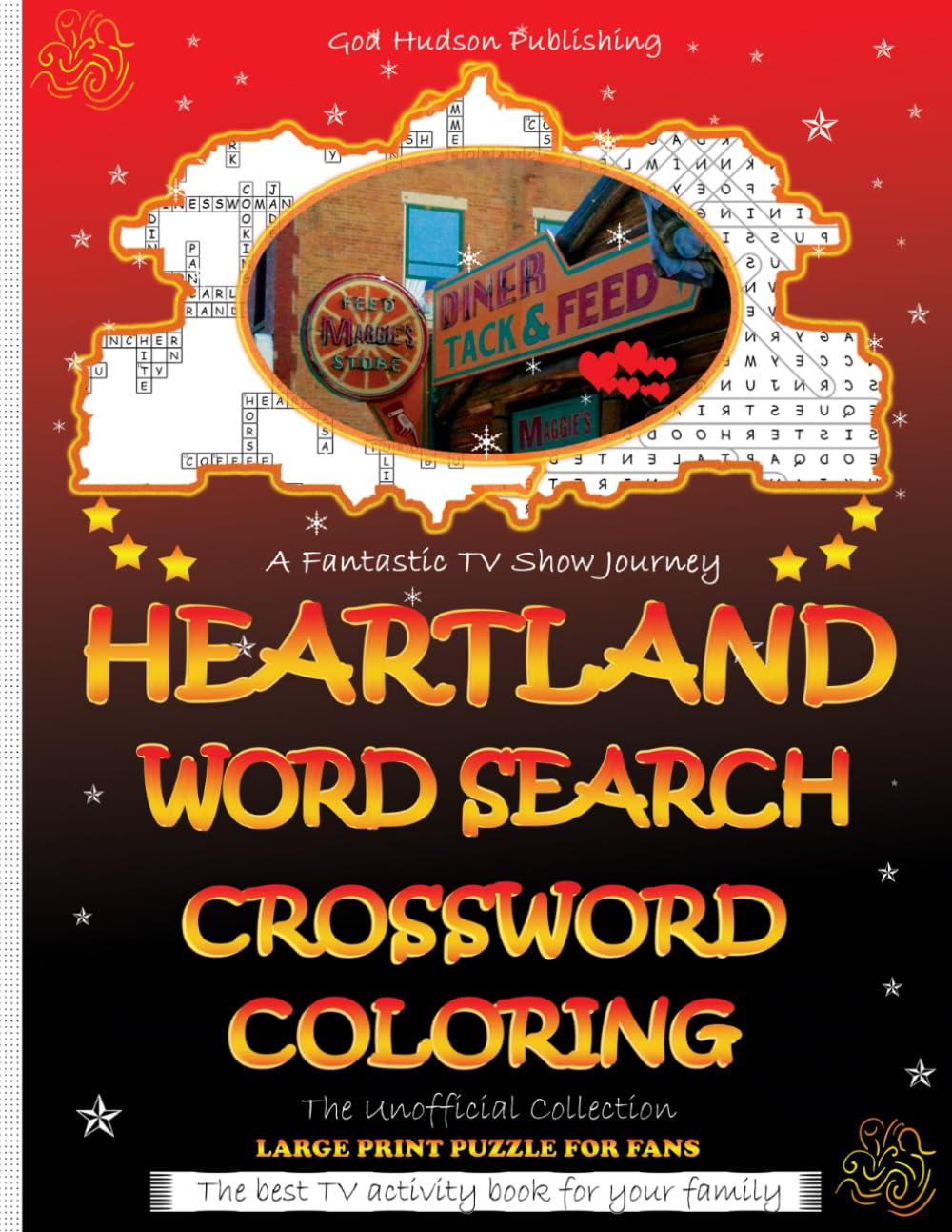 HEARTLAND WORD SEARCH, CROSSWORD AND COLORING: Unofficial Collection - Fantastic TV Show Journey - Large Print Television Word Puzzle Book - Fun ... - Ideal Gift for Friends, Family, Loved Ones