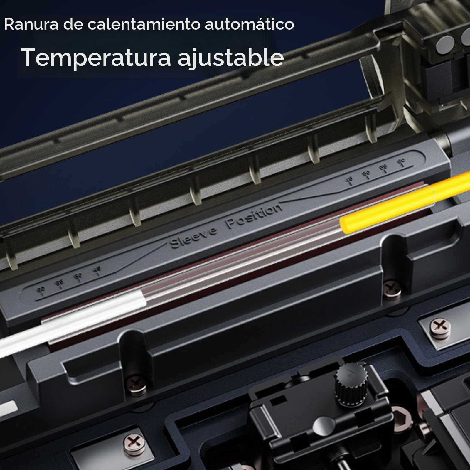 FTVOGUE Empalmador de Fusión de Fibra óptica de Observación de Doble Eje Tiempo de Empalme de 6 S con Pantalla LCD a Color TFT de 5,0 Pulgadas para FTTH Ingeniería (Enchufe europeo de 100 a 240 V.)