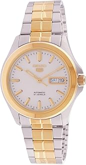Seiko Men's SNKK94 Two Tone Stainless Steel Analog with White Dial Watch