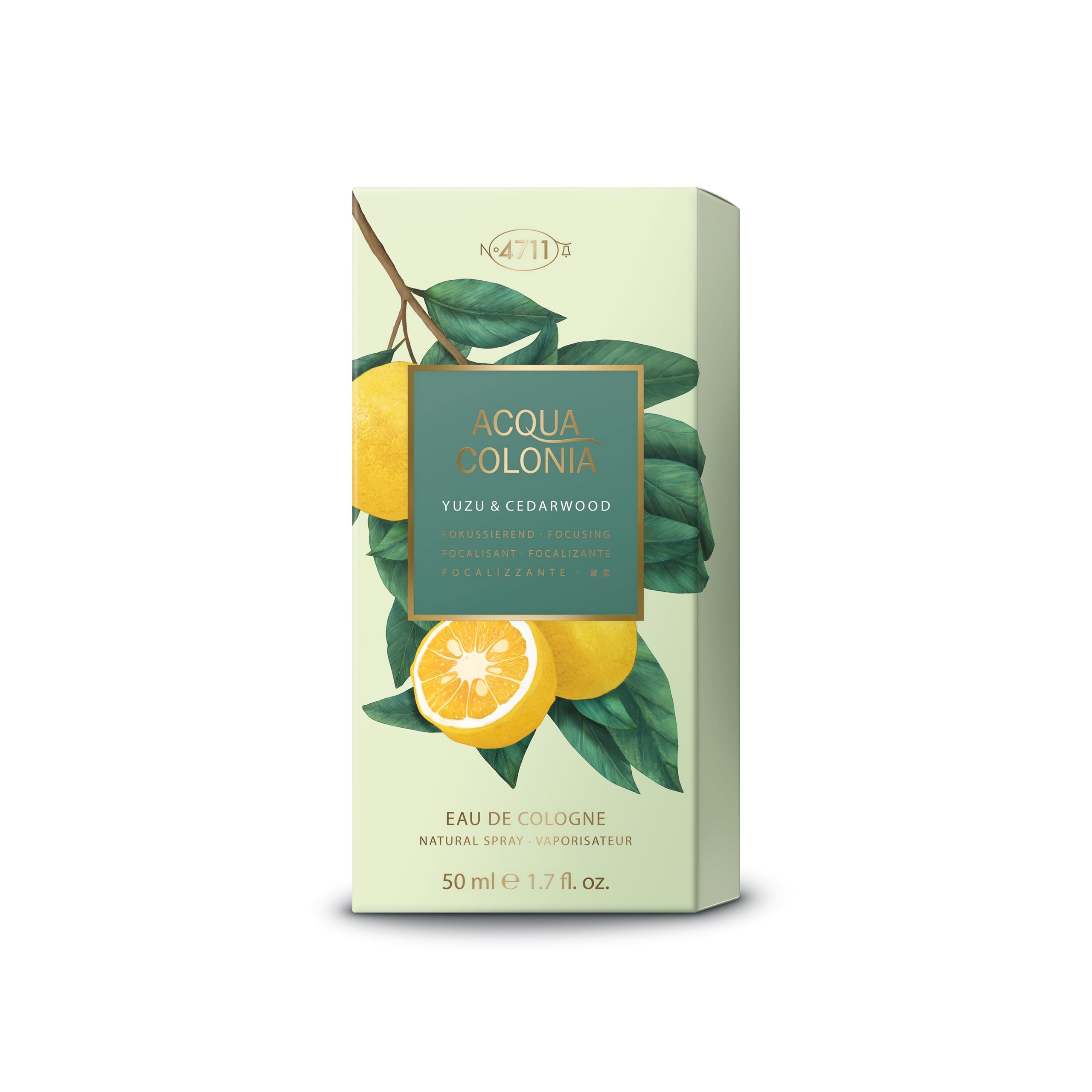4711 Acqua Colonia® Yuzu & Cedarwood | Eau de Cologne - Parfum qui se focalise sur l'essentiel : le bien-être des sens | Vaporisateur 50 ml