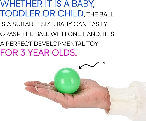 Miniatura 7 de Amazaque - Juego a granel de bolas inflables y de hoyo para niños, pequeñas mini bolas de neón de goma coloridas para regalo de cumpleaños, premios