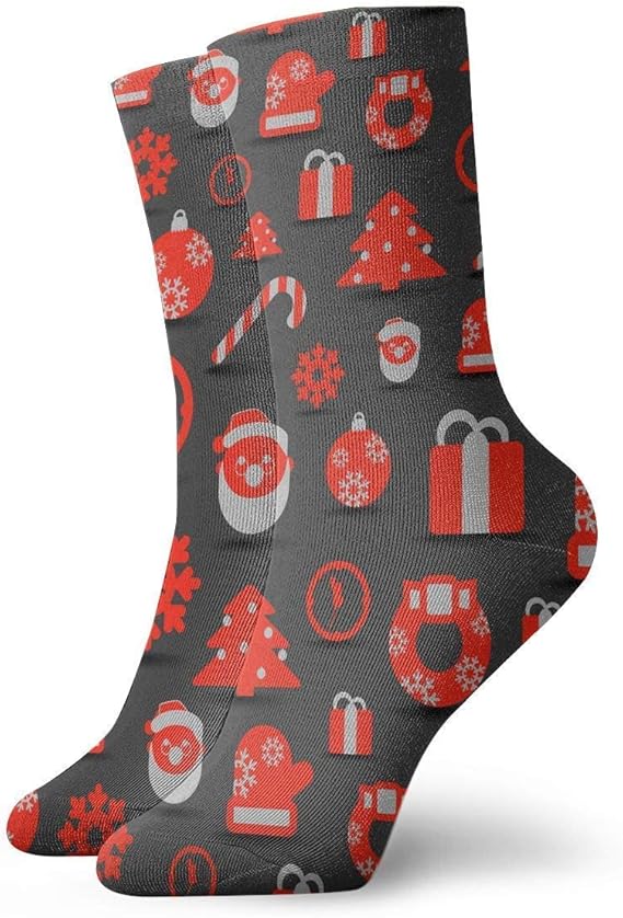 Lounwee Weihnachtssocken Herren 3 Paar - Baumwolle Weihnachts Socken