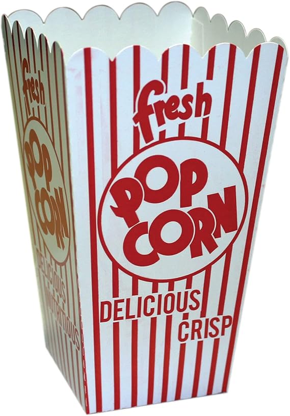 Popcorn Scoop Box Small Size (.79oz) Bag of 50 Disposable Treat Boxes