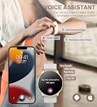 Smart Watch pour les femmes (appel de marque/réponse), 1.32" HD Plein écran tactile Smartwatch pour Android iOS Téléphones Waterproof Fitness Tracker avec AI Pedomètre de sommeil, Cadeaux pour les femmes