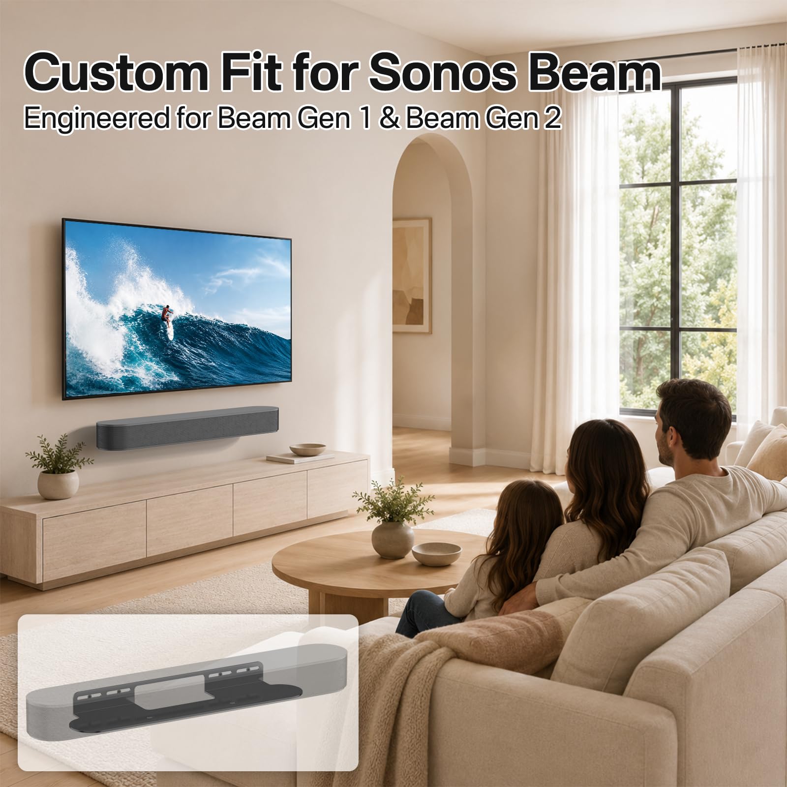 Amazon | Sonosビームウォールマウント用サウンドバーマウント、Sonos