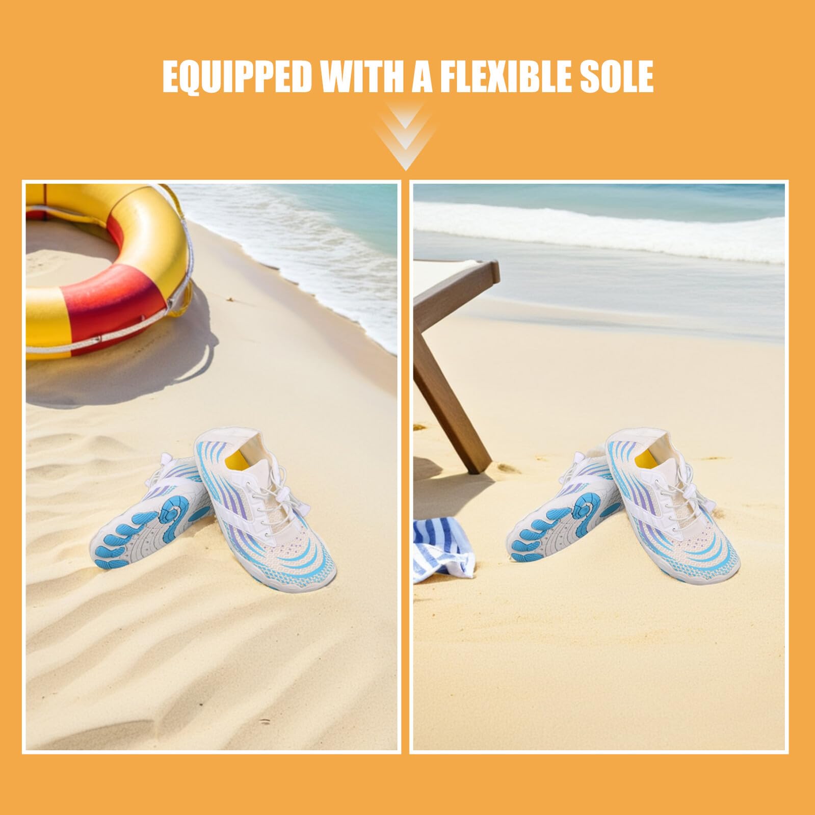 Holibanna Scarpe da Acqua Unisex Calzini da Nuoto ad Asciugatura Rapida Scarpe da Spiaggia per Piscina Trekking Fiume Escursionismo Traspiranti Antiscivolo Adatte Uomini e Donne