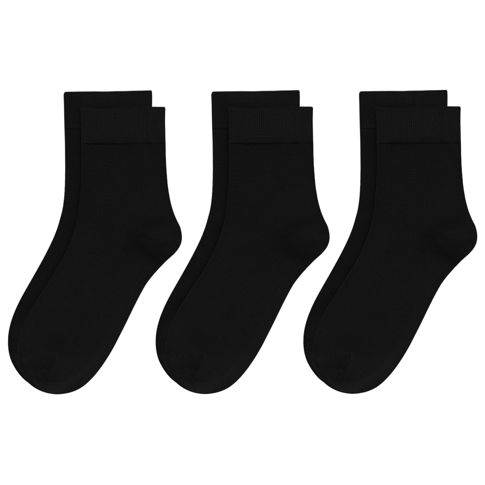 Womens Viscose Bamboo Crew Socks Thin Casual Ultra Soft Colorful Above Ankle Socks Breathable Comfortable 3/6 Pairs