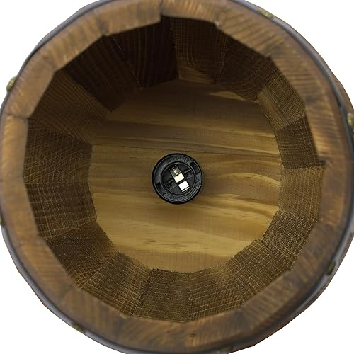 Miniatura 9 de Lámpara colgante de barril de vino de madera retro, decoración rústica, única, para cocina, bar, techo, lámpara de araña para bar, cafetería, hogar
