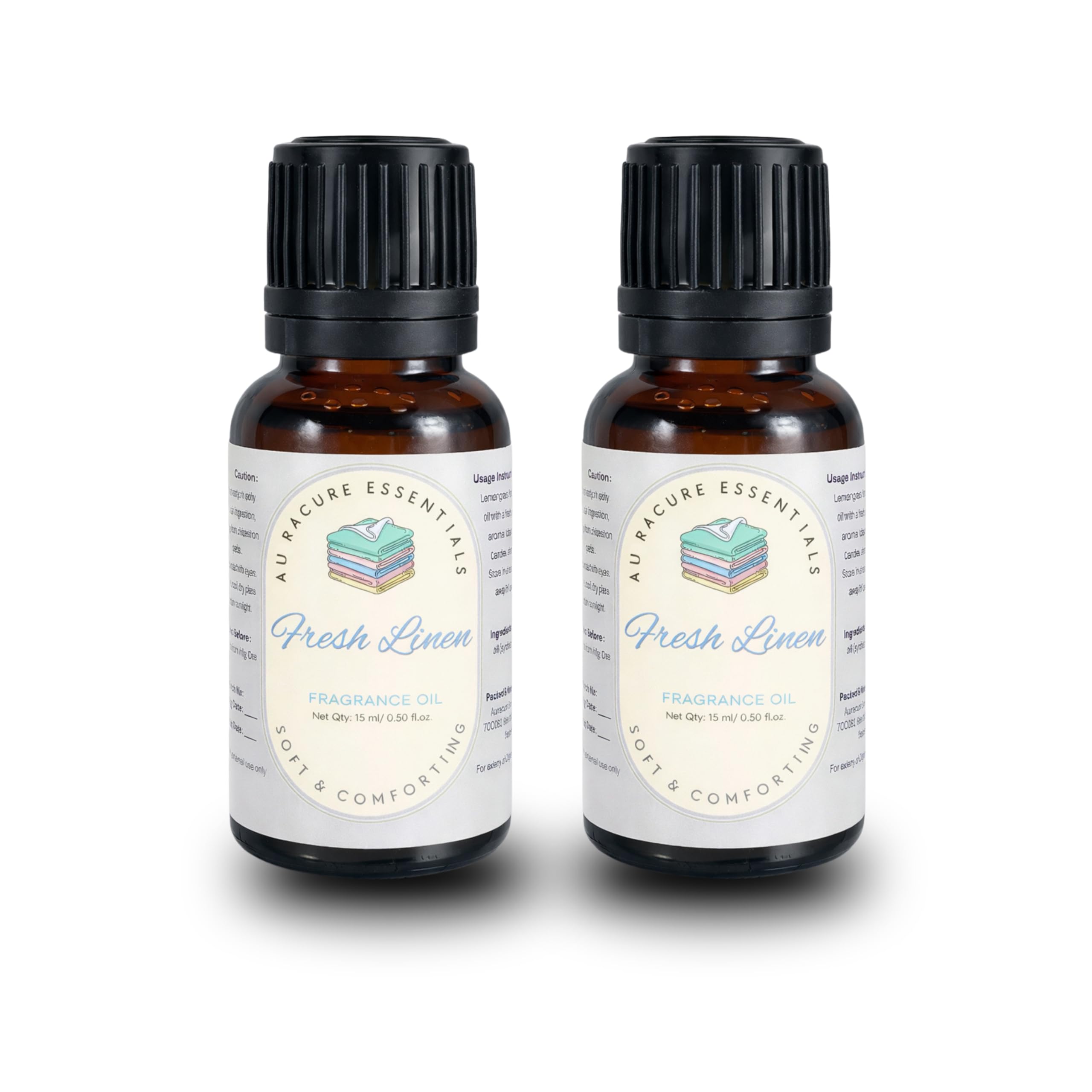 Fresh Linen Fragrance Oil Combo (15ml x 2) | Premium Clean Scent Oil for Candle Making, Soap Making, Diffuser, Humidifier, Wax Melts & DIY Crafts | Long Lasting Concentrated Aroma Oil-image-39