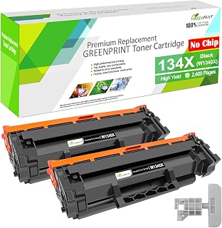 [NO CHIP,with Special Tools]Compatible Toner Cartridges 134X W1340X（134A W1340A）2 Black High Capacity 2400 Pages GREENPRINT for HP Laserjet M209 M209dw M209dwe MFP M234 M234dw M234dwe M234sdw M234sdn