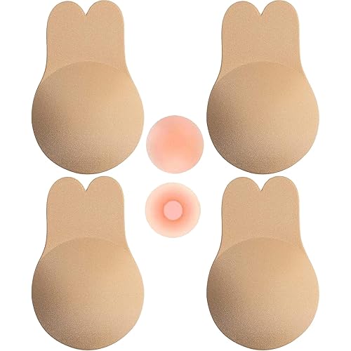 3 Pairs 2023 Upgraded Sticky Bra: Adhesive Bra Invisible Silicone Bras Backless Bra Strapless Push Up Bras for Women