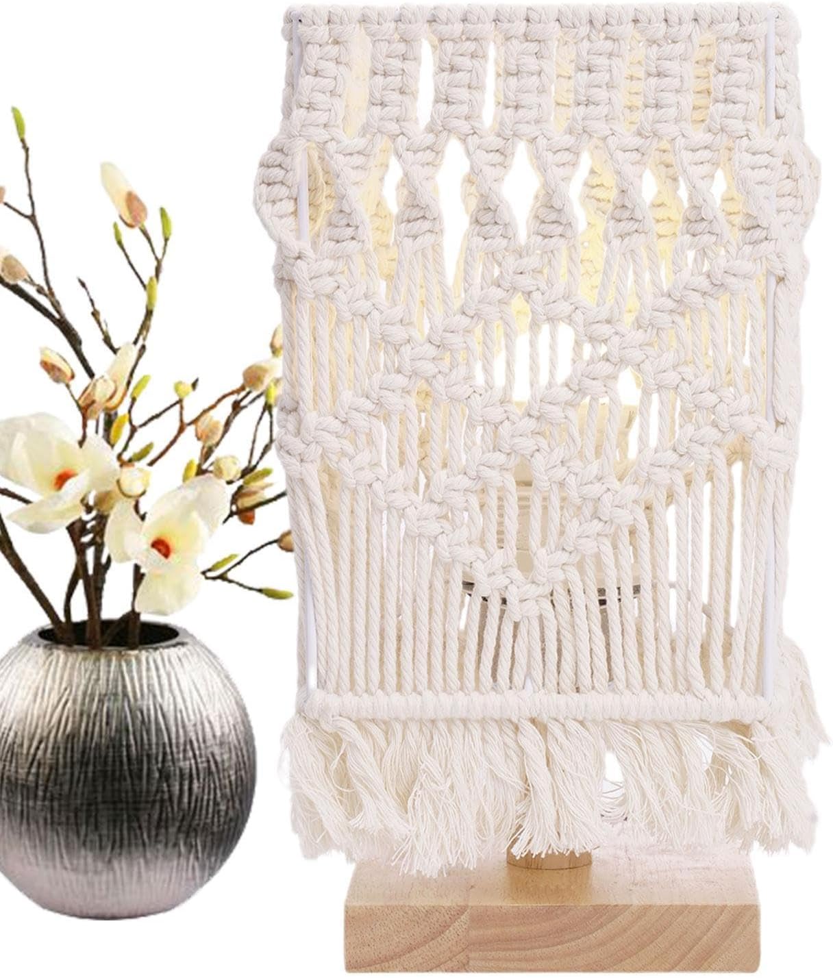 Table Lamp for Bedroom - Boho Modern Night Light | Bohemian Table Lamp Decoration - for Birthday Housewarming Living Room Dorm Apartment Studying Reading