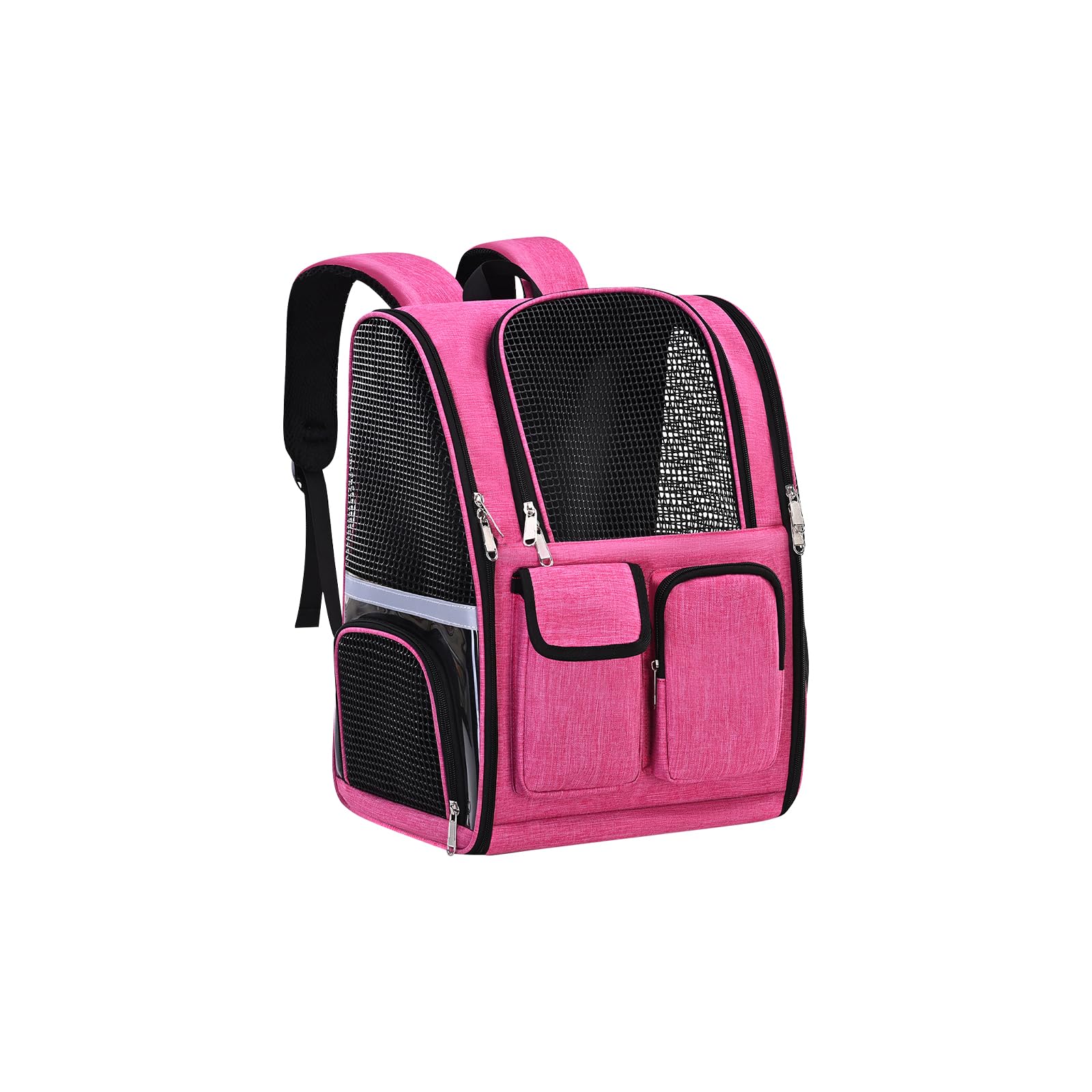 Galatée Pet Backpack, Airline Approved Dog Backpack, Cat Bag For Travel Hiking Bike Riding Walking Outdoor, Cat Backpack With Breathable Mesh(Pink)
