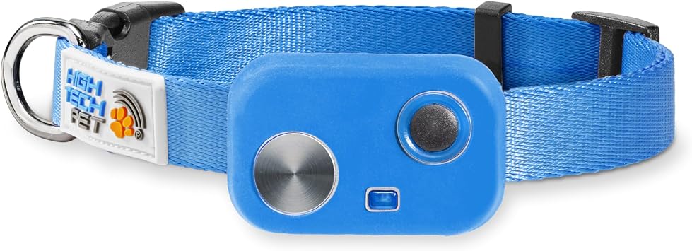 Genuine MS-5 Automatic Pet Door Collar for Medium Size Dogs Waterproof, Tested & Certified by High Tech Pet for Use with All Power Pet Doors Blue, Medium - DC-BLUE-MS5-M