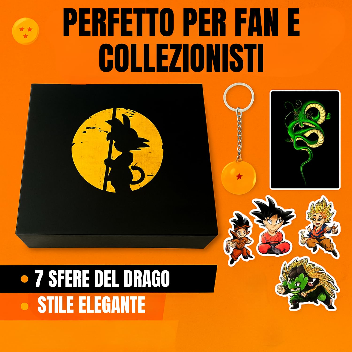 Dragon Ball - Set completo di 7 sfere di cristallo in acrilico, un ottimo regalo per collezionisti e fan Accessori con temi anime sono incluse sfere da 4,3 cm