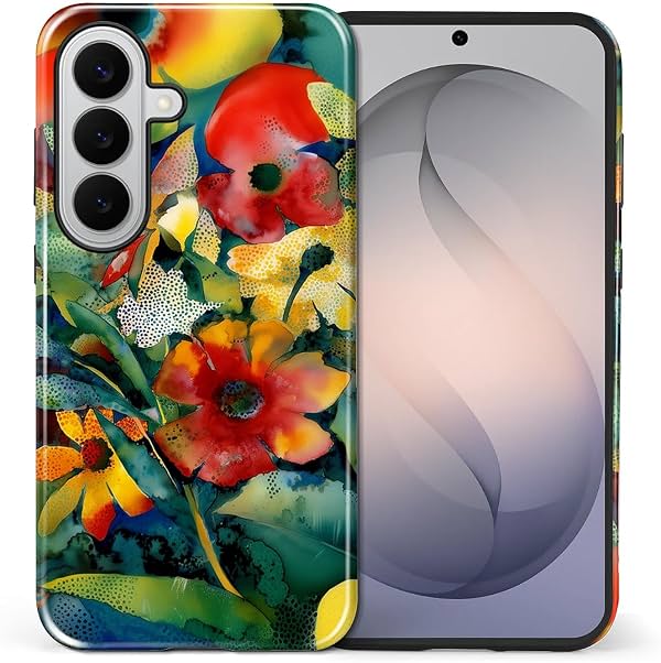 Compatible con Samsung Galaxy S26 Plus Funda, Brillante 2-en-1 Elegante Material de Doble Capa TPU Suave + PC Trasero para Planta de Colores