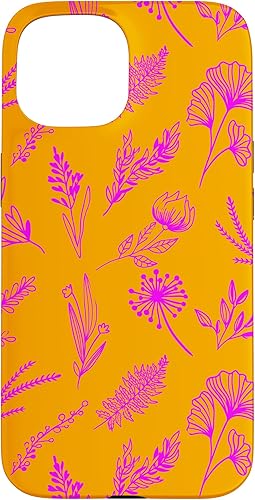 Miniatura 10 de Funda bohemia para iPhone 12 Pro Max con diseño de flores silvestres color rosa intenso y naranja