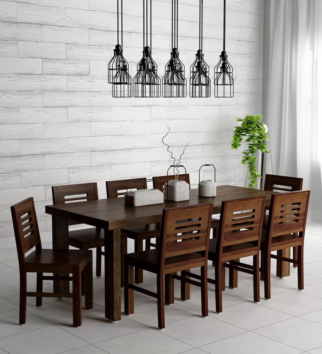 Sheesham Wood Dining Table with 8 Chairs | Wooden 8 Seater Dining Set ...