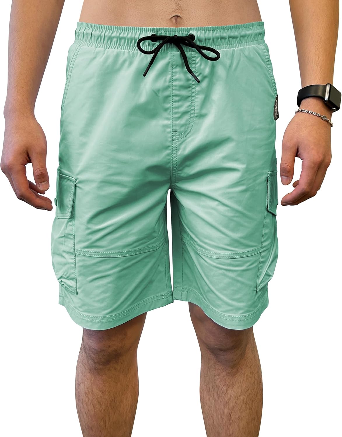 Southpole Mens Tech Woven Nylon Cargo Shorts, Quick Dry, Lightweight, Adjustable Waist - Image 2