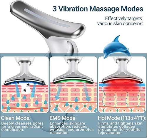 Miniatura 4 de Culaluva Masajeador facial para el cuidado de la piel, dispositivo eléctrico de elevación facial para eliminación de arrugas, apriete y reafirma