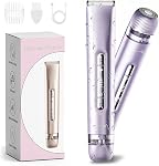 Dermave Bikini Shaver,Dual Head Bikini Trimmer Women,Glow Aura Womens Shaver,New Upgrade Bikini Shaver,2 in 1 Wet & Dry Waterproof Electric Bikini Trimmer for Women,Pink