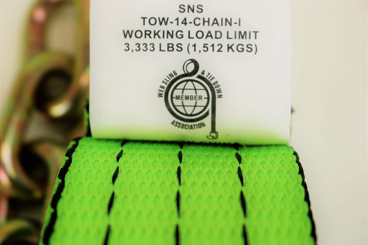 Safe 'n Secure 8 Pack 2" X 14' Heavy Duty TECNIC Strap with 12" Chain Tail