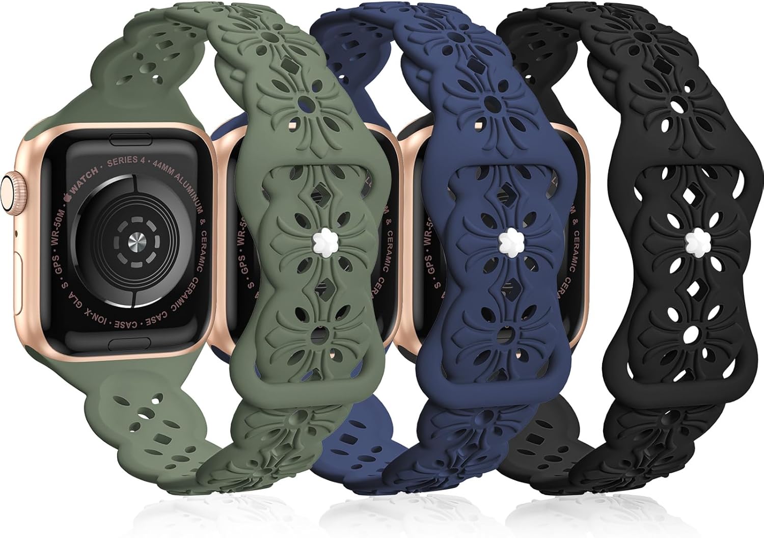 Compatible For 3Plus Vibe Plus Band, Lamshaw Silicone Lace Slim Thin Hollow Out Replacement Straps Compatible With 3plus Vibe Plus Vibe Vibe Lite Vibe Pro Vibe Gen 2 Vibe Plus Gen 2 Smartwatch - View #6