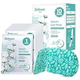 BeHoomi Steam Eye Mask, 10Packs Heated Eye Mask, Self Heating Disposable SPA Warm Compress for Eyes Sleep Mask, Travel Essentials & Relaxation Gifts, Valentine's Day Gifts (Unscented)