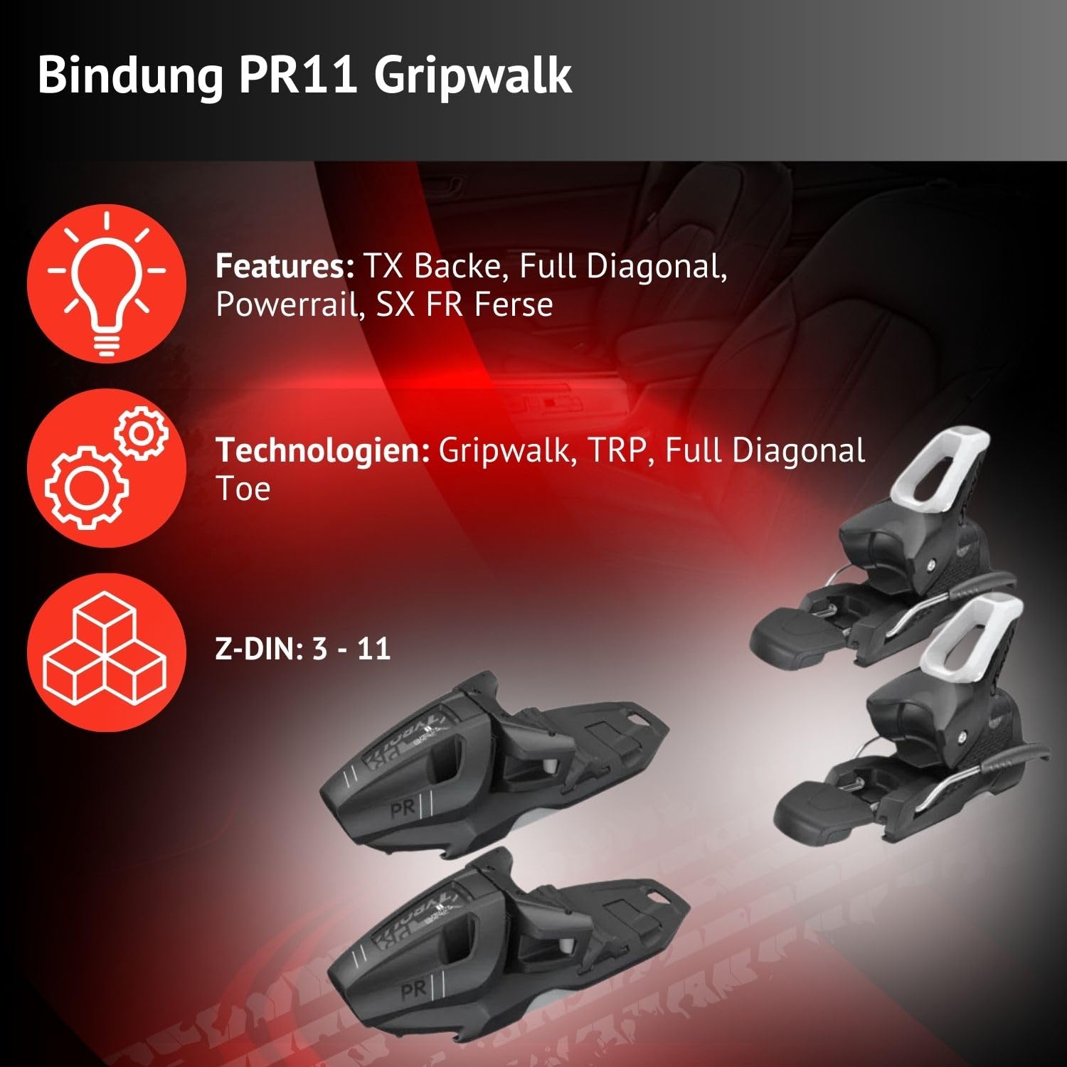 Ski Alpinski Pistenski - Head Shape SX Black Edition - Speed Rocker - inkl. Bindung PR11 GW Gripwalk Z3-11 - für Fortgeschrittene und Könner - Carvingski für präparierte Piste