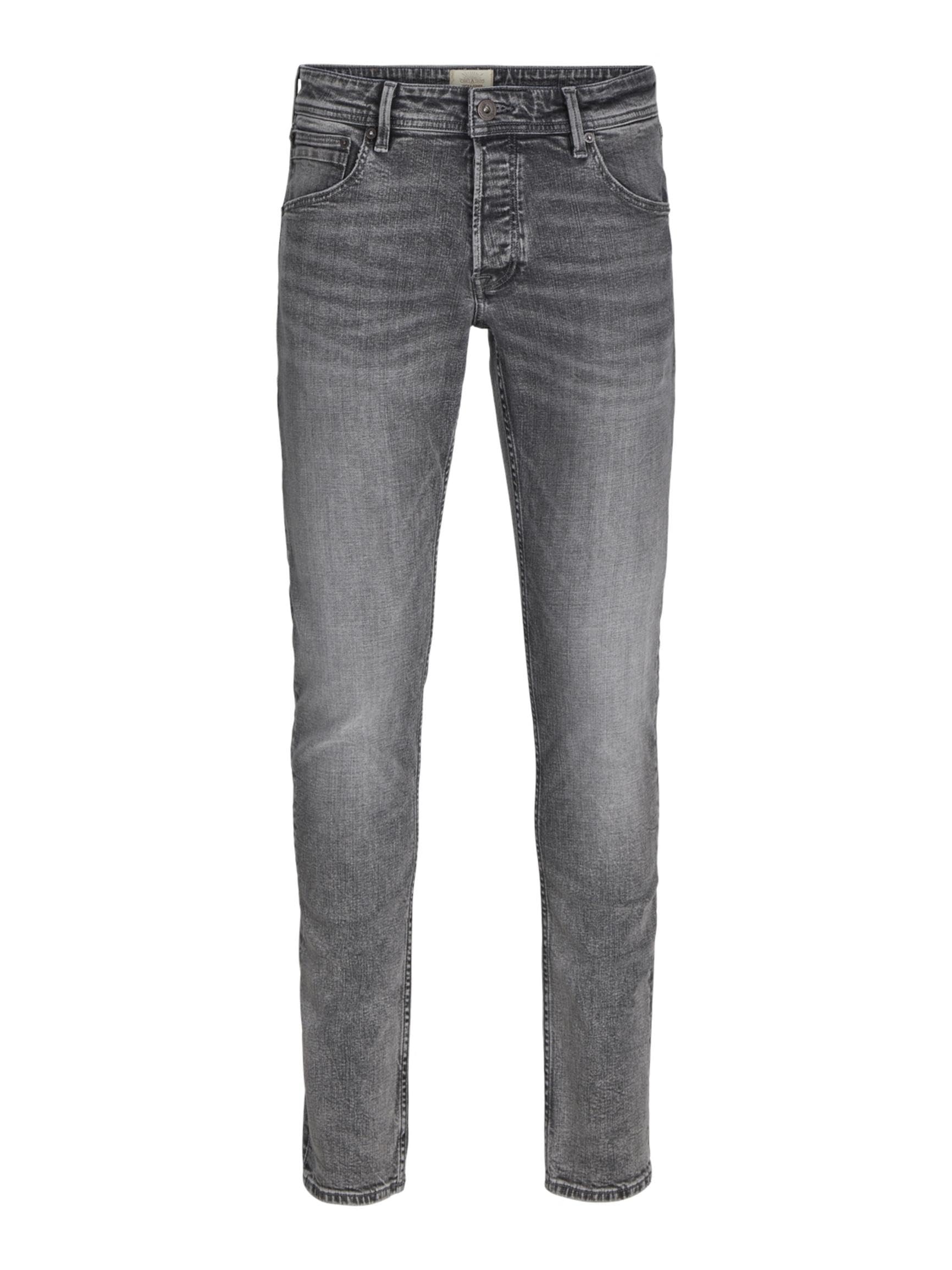 Jack & Jones Men's Grey Denim Jeans, 33 W/32 L