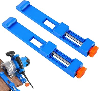2 Pcs Adjustable Circular Saw Guide Rail, Precision Positioning Clamp for 4-6 Inches Electric Circular Saw Milling & Woodworking Cutting Tool with Adjustable Base Guide for Accurate Cuts