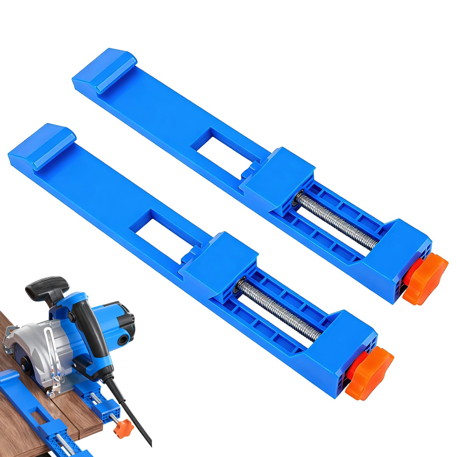 2Pcs Adjustable Circular Saw Guide Rail, 4-6In Precision Positioning Clamp
