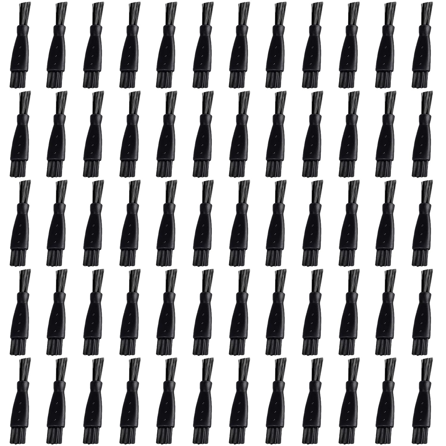60PCS Men's Electric Shavers Cleaning Brush Double-Sided Shavers Brush Hair Brush Cleaner Tool Tiny Multi-Function Beard Brush Kit (Black)