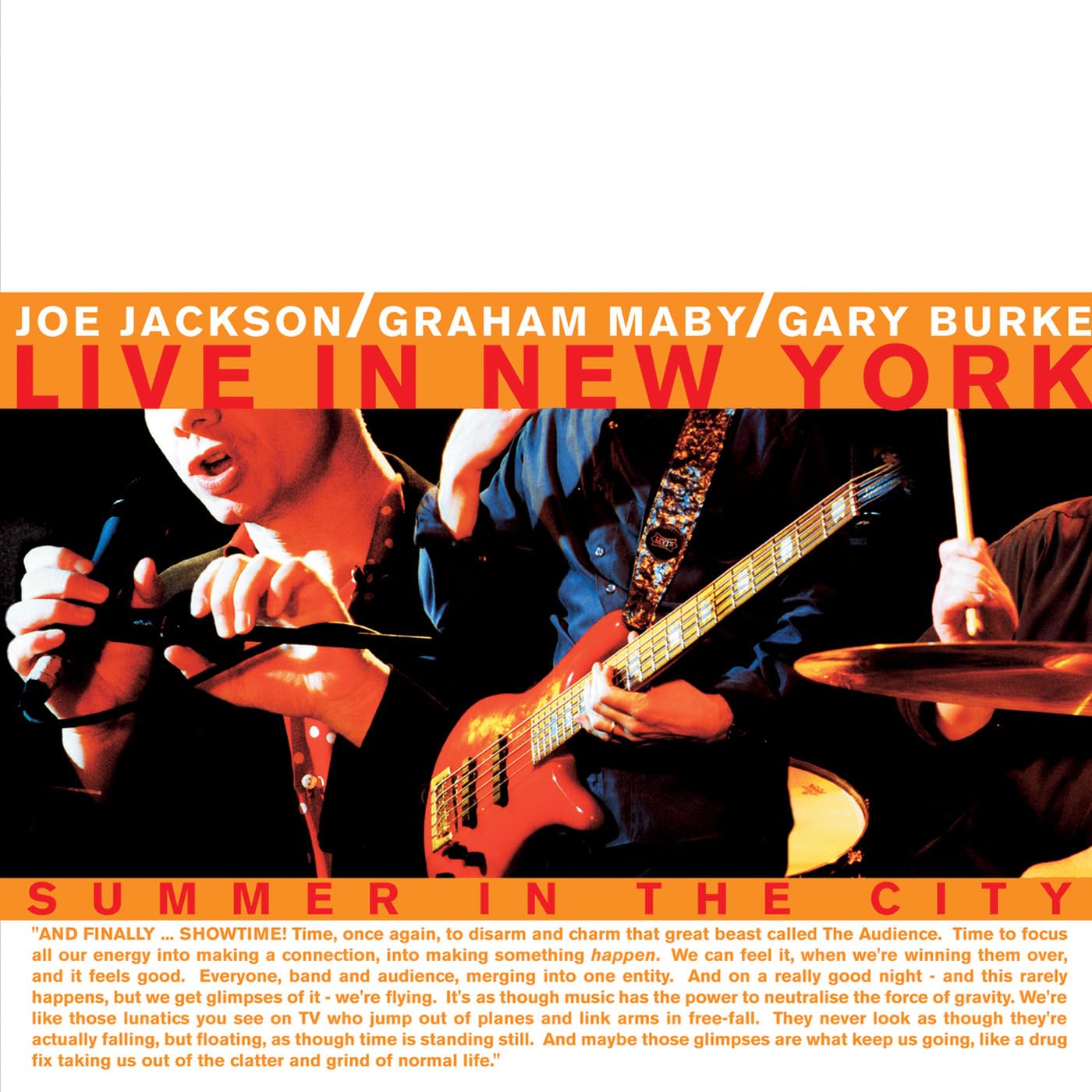 Summer In The City: Live In New York [Audio CD] Joe Jackson; Graham Maby and Gary Burke