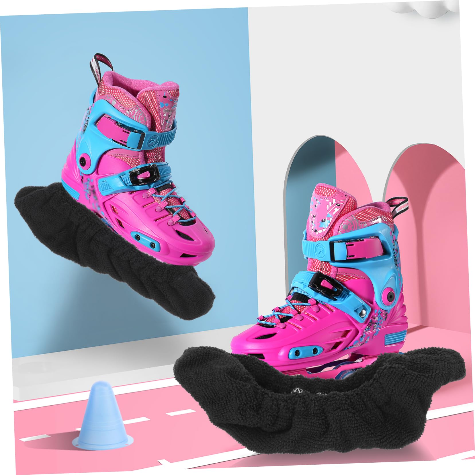 BESPORTBLE Fundas para Patines Pantalones De Skate Empapadores De Patines De Hielo Patineta Protecciones Skate Protectores De Cuchillas De Microfibra Guardias De Skate