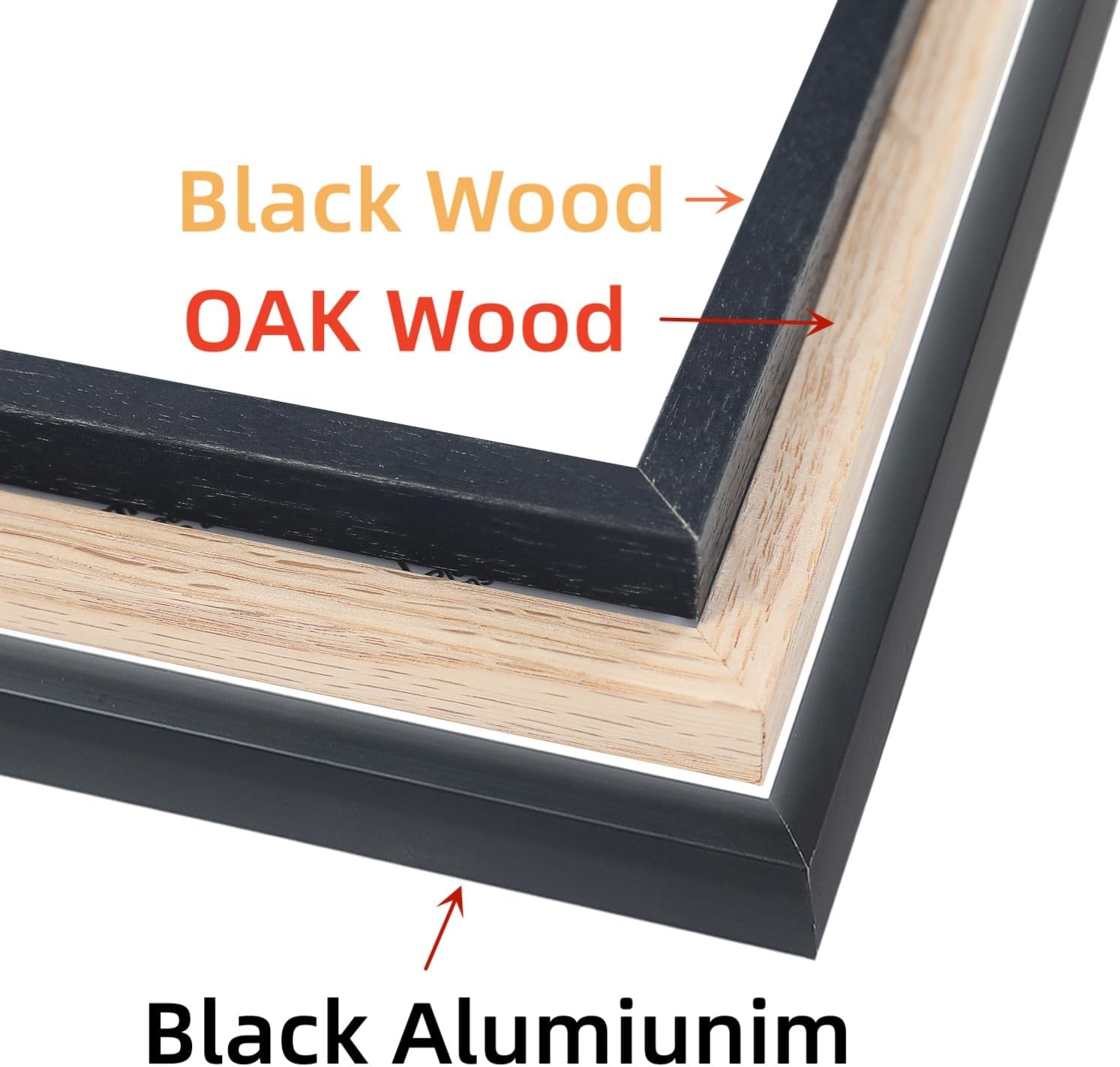 8x10 OAK Wood Picture Frame,4 Pack-20x25cm Wood Photo Frame,Certificate Frame with Plexiglass for Wall Mount or Table Top Display